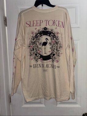 Sleep Token 'Even In Arcadia Tour' Long Sleeve Tee - Cream & Pink